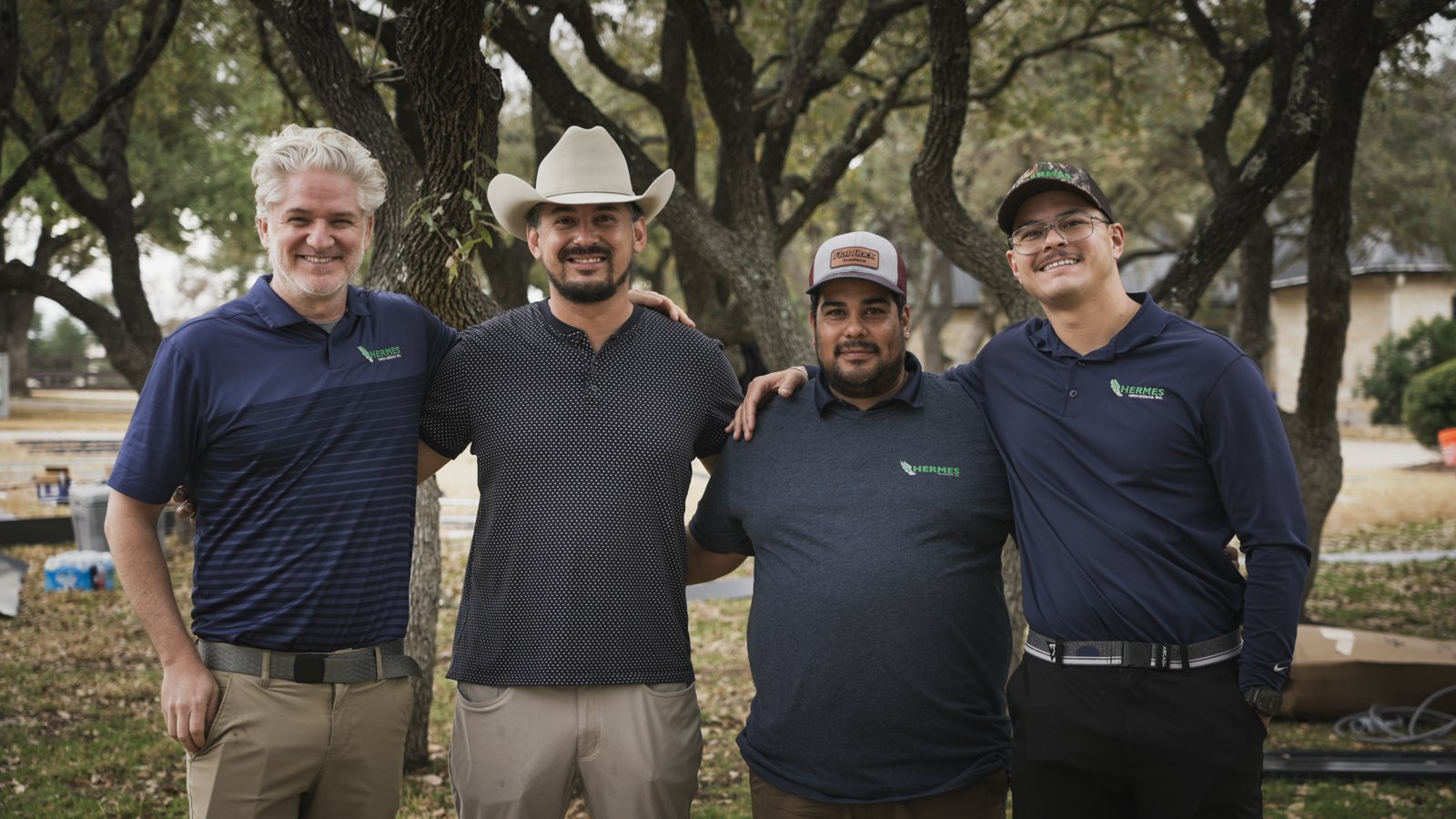 The Hermes Roofing team on a job site in Central Texas